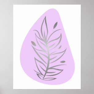Pflanze Abstrakte Linienkunst Poster
