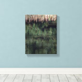 Pflanze Abstrakter Teich Reflection Leinwanddruck (Insitu (Holzboden))