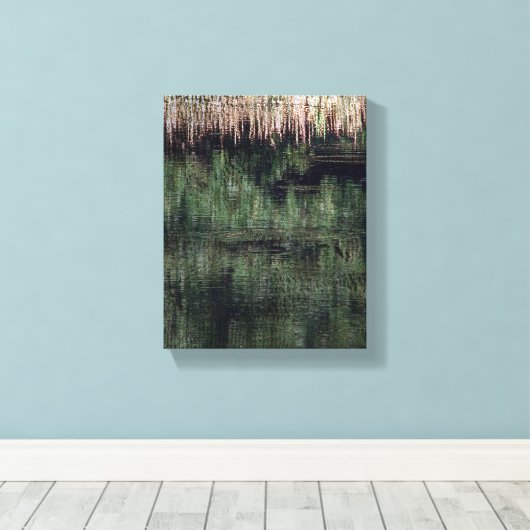 Pflanze Abstrakter Teich Reflection Leinwanddruck (Insitu (Holzboden))