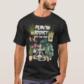 Pflanze Addict Philodendron Micans Monstera Albo H T-Shirt (Vorderseite)