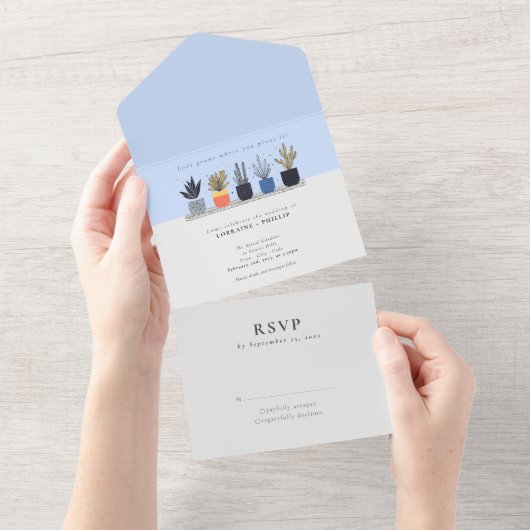 Pflanze All In One Einladung (Abreißen)