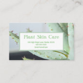 Pflanze allein Hautpflege Visitenkarte (Vorderseite)