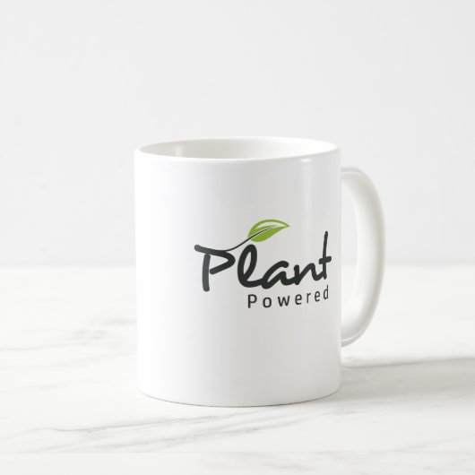 "Pflanze angetriebene" vegane Tasse (VorderseiteRechts)