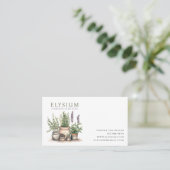 Pflanze Aquarellgartenkarte Visitenkarte (Stehend Vorderseite)