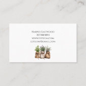 Pflanze Aquarellgartenkarte Visitenkarte (Rückseite)