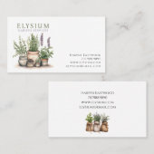 Pflanze Aquarellgartenkarte Visitenkarte (Vorne/Hinten)