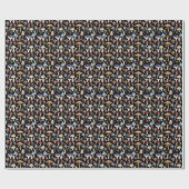 Pflanze: Aquarellpilze, Blätter pattern Geschenkpapier (Flach)