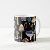 Pflanze: Aquarellpilze, Blätter pattern Kaffeetasse (VorderseiteRechts)