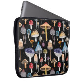 Pflanze: Aquarellpilze, Blätter pattern Laptopschutzhülle (Vorne Rechts)