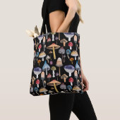Pflanze: Aquarellpilze, Blätter pattern Tasche (Von Nahem)