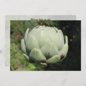 Pflanze Artichoke. Einladung (Vorne/Hinten)
