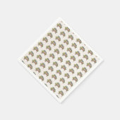 Pflanze auf der Gartenbank Serviette (Ecke)