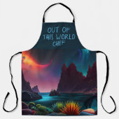 Pflanze auf einem Alien-Planeten unter Sternen Schürze (Vorderseite)