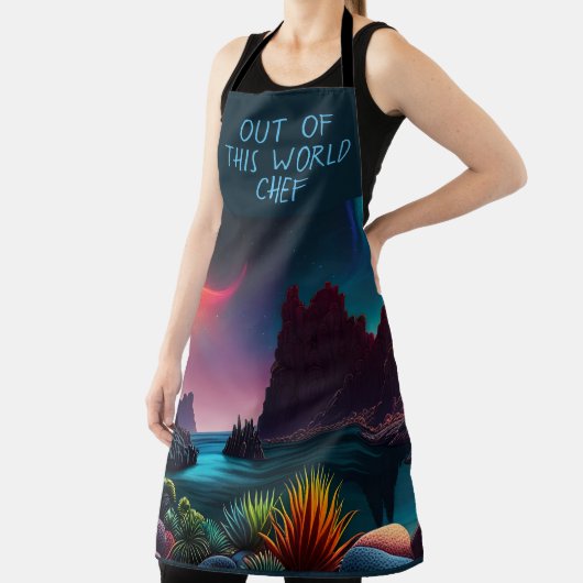 Pflanze auf einem Alien-Planeten unter Sternen Schürze (InSitu)