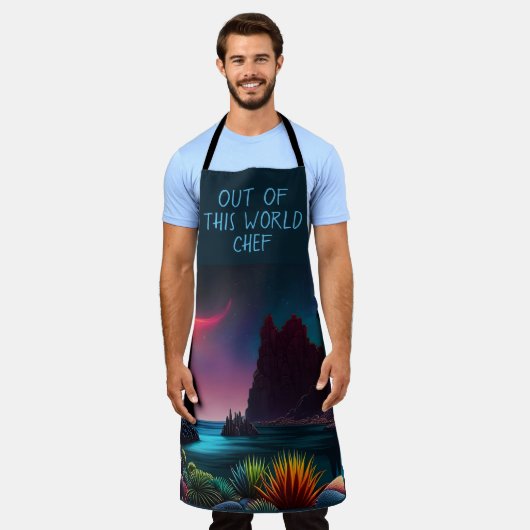 Pflanze auf einem Alien-Planeten unter Sternen Schürze (Getragen)