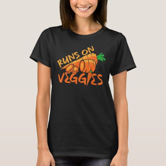 Pflanze auf Veggies Carrot Vegan gehen T-Shirt (Vorderseite)