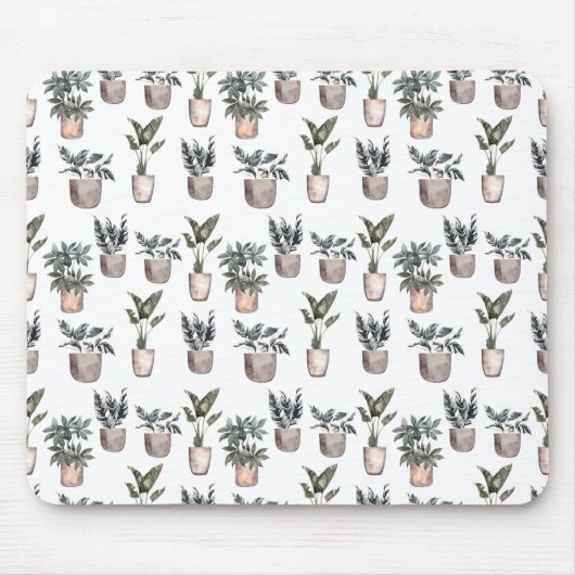 Pflanze auf Weiß Mousepad (Vorne)