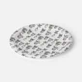 Pflanze auf Weiß Pappteller (Schrägansicht)