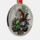 Pflanze aus antikem Holz und Chipmunk Ornament Aus Metall (Rechts)