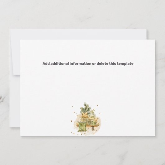 Pflanze aus Braungold Save The Date (Rückseite)