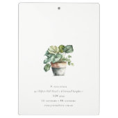 Pflanze aus gepolstertem Leafy House Botanisch Klemmbrett (Rückseite)