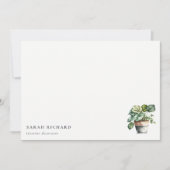 Pflanze aus gepolstertem Leafy House Botanisch Mitteilungskarte (Vorderseite)