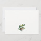 Pflanze aus gepolstertem Leafy House Botanisch Mitteilungskarte (Rückseite)