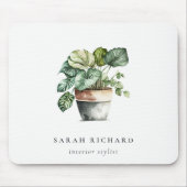 Pflanze aus gepolstertem Leafy House Botanisch Mousepad (Vorne)