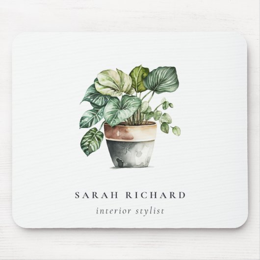 Pflanze aus gepolstertem Leafy House Botanisch Mousepad (Vorne)