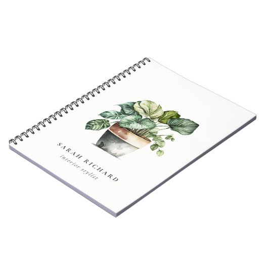 Pflanze aus gepolstertem Leafy House Botanisch Notizblock (Linke Seite)