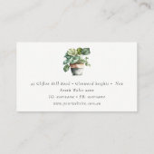 Pflanze aus gepolstertem Leafy House Botanisch Visitenkarte (Rückseite)
