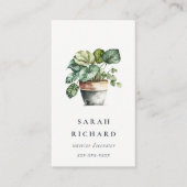 Pflanze aus gepolstertem Leafy House Botanisch Visitenkarte (Vorderseite)