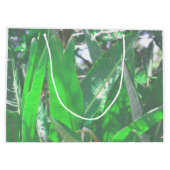 Pflanze aus grünem Blattbanan, pastellfarben Große Geschenktüte (Rückseite)