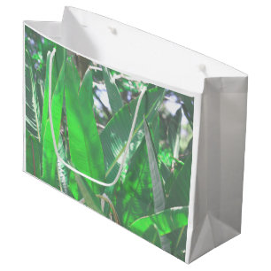 Pflanze aus grünem Blattbanan, pastellfarben Große Geschenktüte