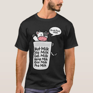 Pflanze aus Milchoat-Mandeln auf der Grundlage von T-Shirt