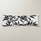 Pflanze aus schwarzem und weißem Bambus Seitenschläferkissen (Rückseite)