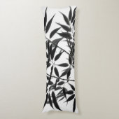 Pflanze aus schwarzem und weißem Bambus Seitenschläferkissen (Vorderseite Vertikal)