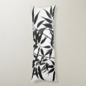 Pflanze aus schwarzem und weißem Bambus Seitenschläferkissen (Rückseite (Vertikal))
