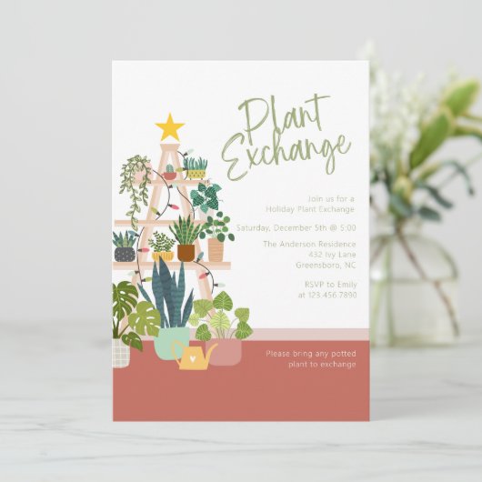 Pflanze-Austausch Einladung (Stehend Vorderseite)