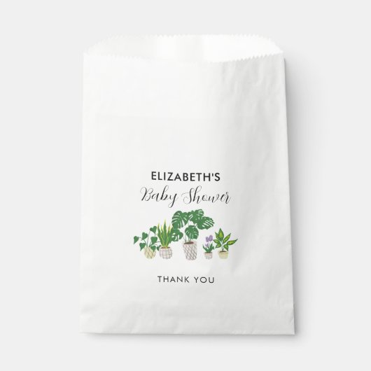 Pflanze Babydusche Blüte individuell botanisch Geschenktütchen (Vorderseite)