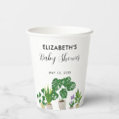 Pflanze Babydusche Grünpflanzen Botanisch Pappbecher (Rückseite)
