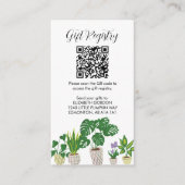 Pflanze Babyduschgeschenk QR-Code Begleitkarte (Vorderseite)