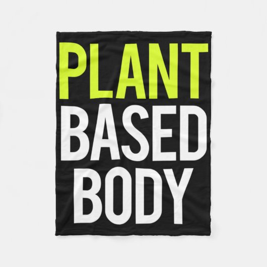 Pflanze-Based Body Vegan Gym Bodybuilding WorkoutF Fleecedecke (Vorderseite)