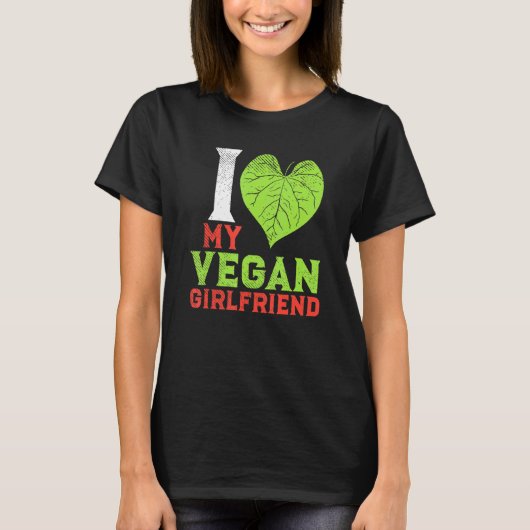 Pflanze basiert Veganen Paar I Liebe Meine Vegane T-Shirt (Vorderseite)