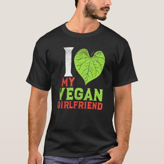 Pflanze basiert Veganen Paar I Liebe Meine Vegane T-Shirt (Vorderseite)