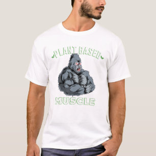 Pflanze-basierte Muskeln Gorilla Powerlifter Worko T-Shirt