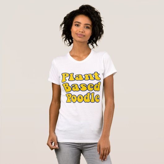 Pflanze basierte Pudel-T-Shirt T-Shirt (Vorne ganz)