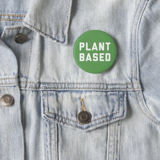 Pflanze basierte veganes Zitat Button (Beispiel)