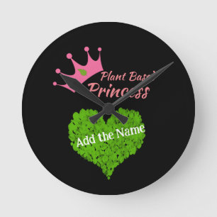 Pflanze-basierte Wall-Clock Personalisierte Vegane Runde Wanduhr
