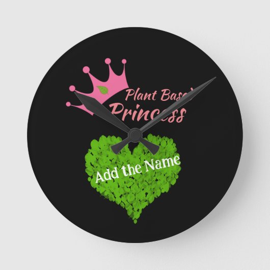 Pflanze-basierte Wall-Clock Personalisierte Vegane Runde Wanduhr (Vorderseite)